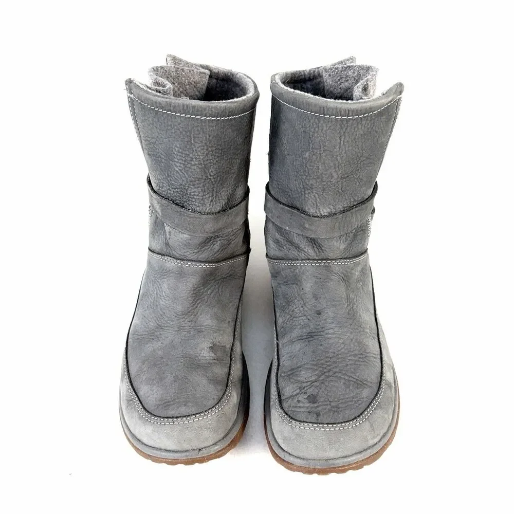 Chaco Hopi Castlerock Waterproof Nubuck Leather & Wool Boots grey size 9